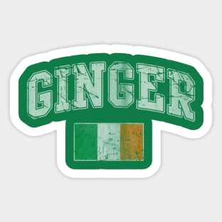 Ginger Irish Flag Ireland St Patricks Day Sticker